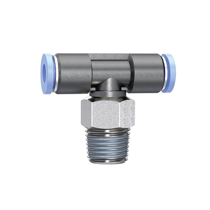 Push-in T-fitting »Blue Series« mini, rotating, R 1/8