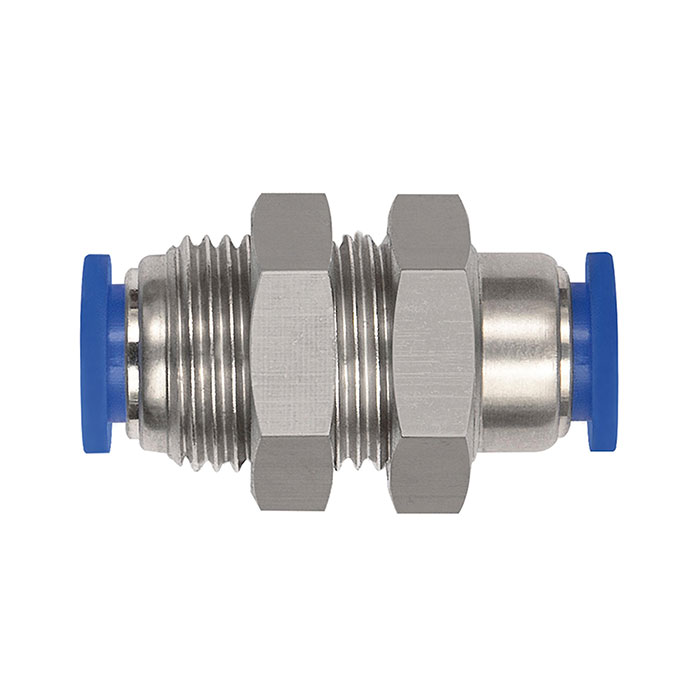 Push-in bulkhead connector »Blue series« mini, M10x1