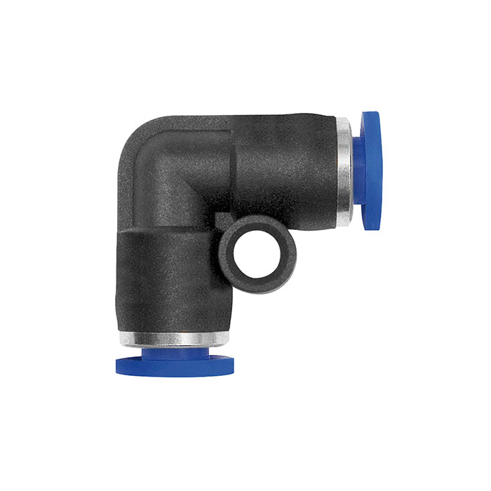 Push-in L-connector »Blue Series« mini, for hose exterior Ø 3