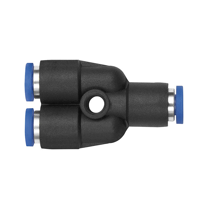 Push-in Y-connector »Blue Series« mini, for hose exterior Ø 3 mm