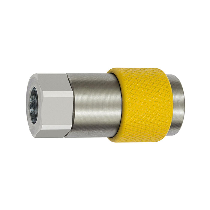 Captive swivel safety coupling I.D. 6, ISO 6150 C, G 1/4 IT, red