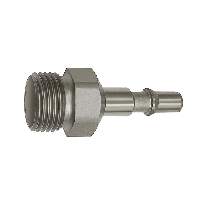 Nipple f. couplings I.D. 6, ISO 6150 C, Stainless steel, G 1/8 ET