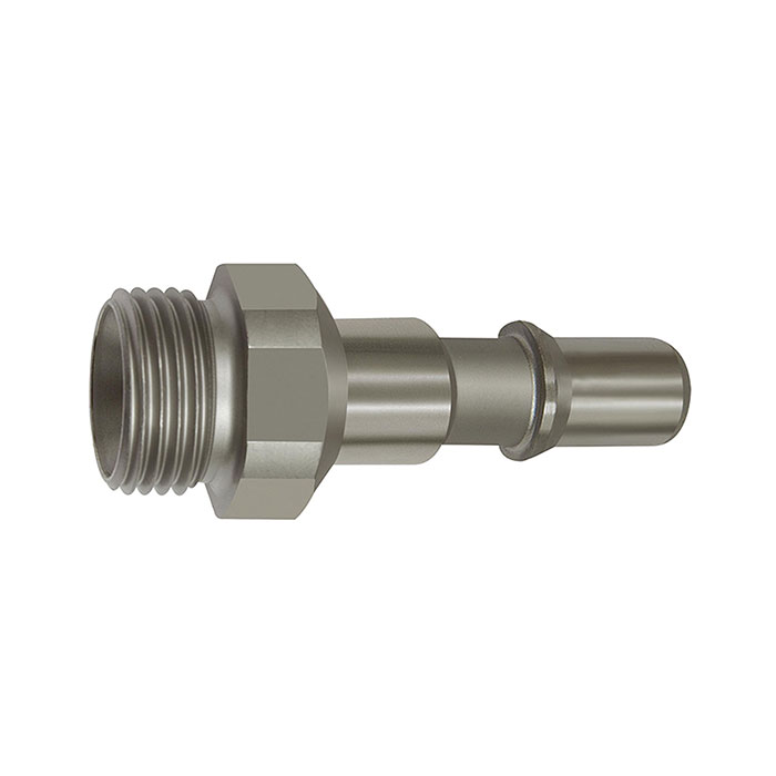 Nipple f. couplings I.D. 8, ISO 6150 C, Stainless steel, G 3/8 ET