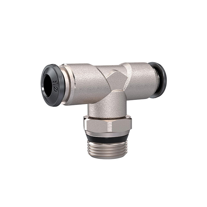 Push-in T-fitting »universal short«, rotating 1/4, hose 10