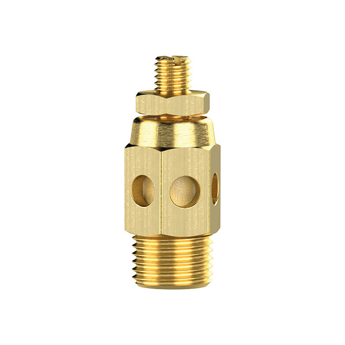 Silencer, Sintered bronze, brass housing, adjustable, G 1/4