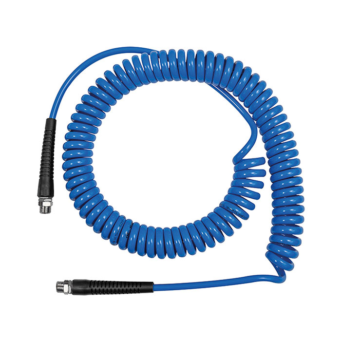 Spiral hose, Fitting, Kink protection spring, PU Hose Ø12x8, 7.5m