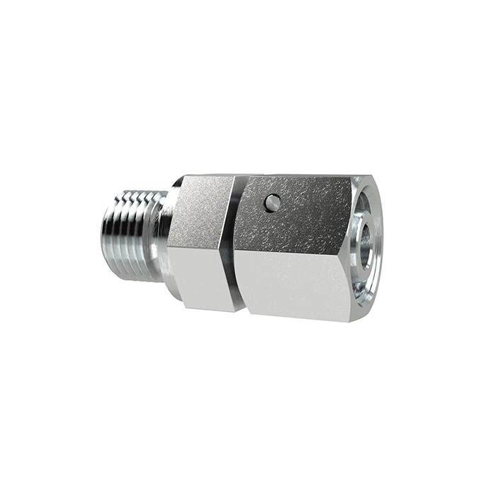 Adjustable male connector, G3/8o., Pipe ext.Ø10, galvanised steel