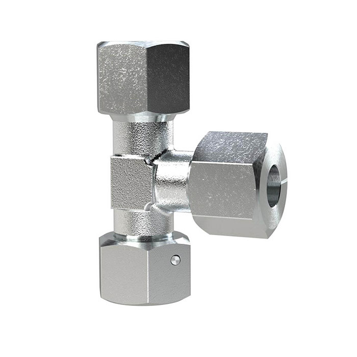 Adjustable L-fitting, Pipe ext. Ø 6, galvanised steel