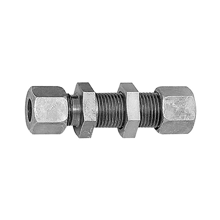 Bulkhead connector, Pipe exterior Ø 28 mm, galvanised steel