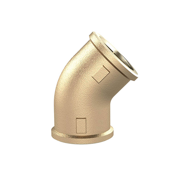 Angled piece, 45°, interior / interior, G3/4, 16bar, bright brass