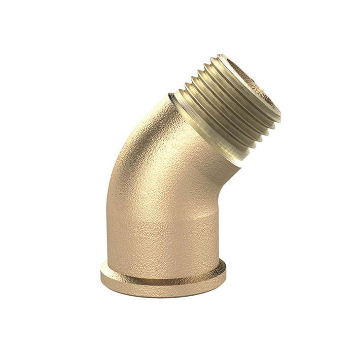 Angled piece, 45°, interior / exterior, G3/4, 16bar, bright brass