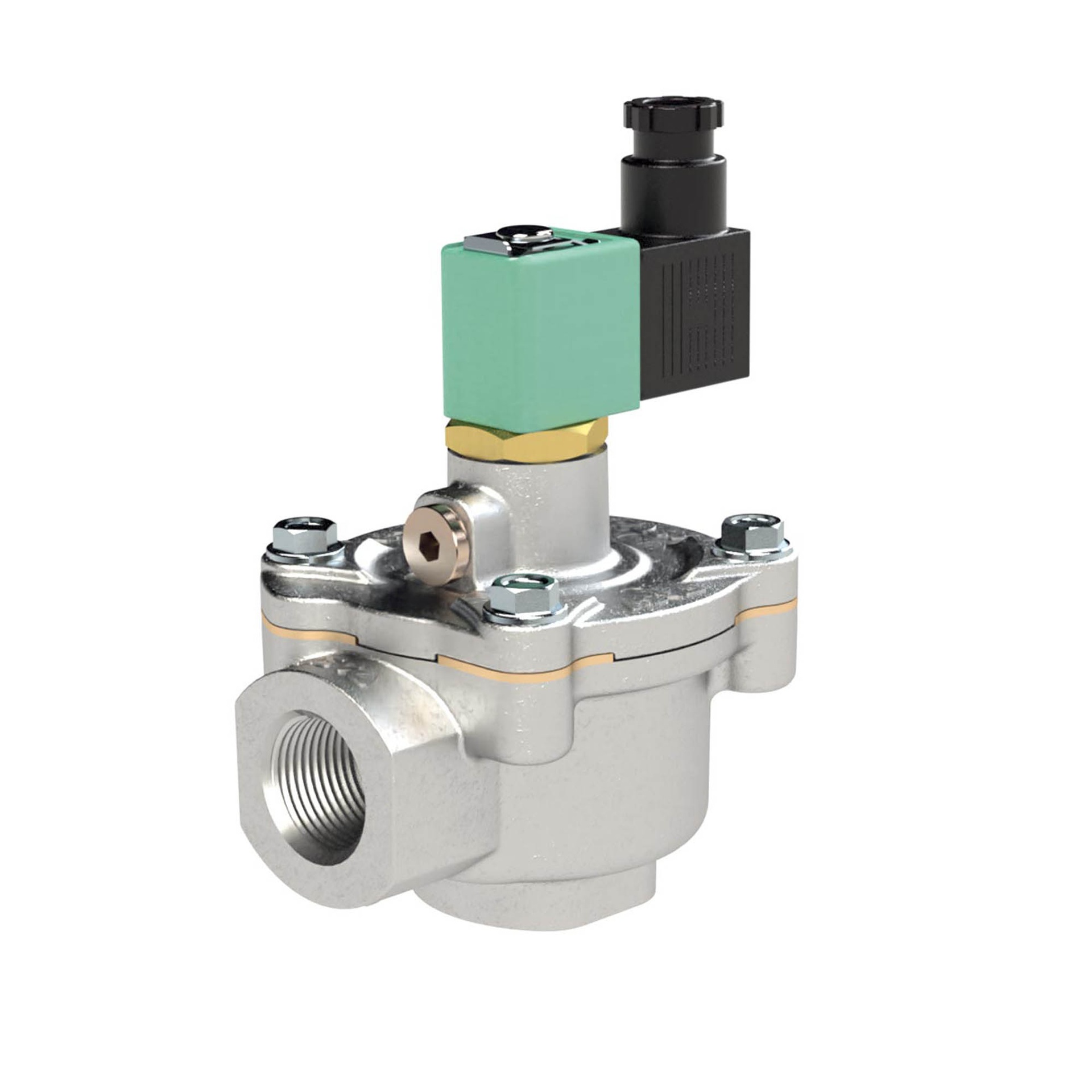 Pulse diaphragm valve, NC, 24 V DC internal pre-control, G 1