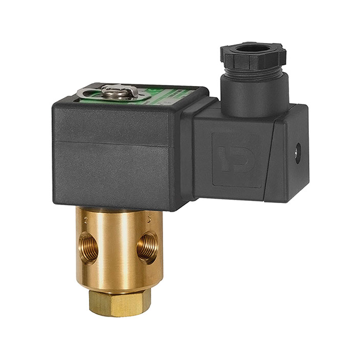 3/2-way solenoid valve, NC, directly operated 230 V, 50 - 60 Hz