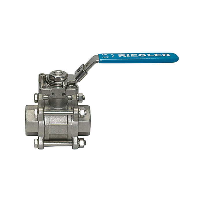 Stainless steel ball valve, Thread design, Full passage, G 3/8