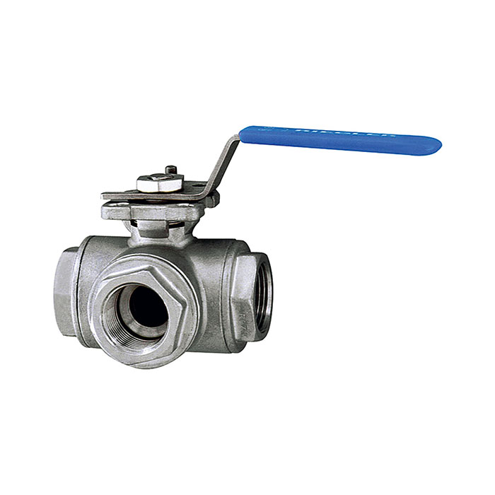 3-way ball valve, T-hole, Stainless steel 1.4408, G 1 1/4, DN 32