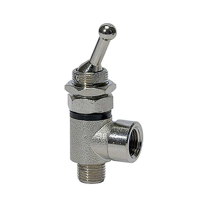 2/2-way toggle lever valve, both sides, screw connection, G 1/8