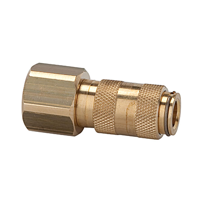 Quick-connect coupling I.D. 2.7, bright brass, M5 IT