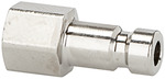 Nipple for couplings I.D. 2.7, nickel-plated brass, M5 IT