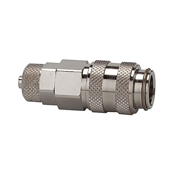 Quick-connect coupling I.D. 5, nickel-plated brass, Hose 6x4