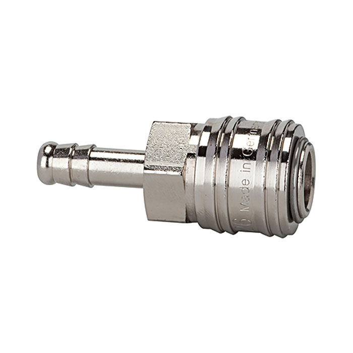 Quick-connect coupl. I.D. 7.2, nickel-plated brass, Sleeve I.D. 8