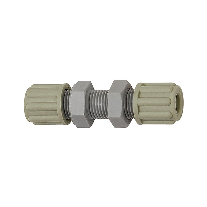 Straight bulkhead connector, M18x1.5, for hose 9/12 mm, AF 24, PA