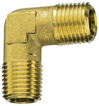 Angled piece, exterior / exterior, R 1/2, AF 21, Bright brass