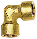 Angled piece, interior / interior, G 3/4, AF 25, Bright brass