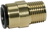 Screw-in connector, brass, R 3/4, for pipe exterior Ø 22 mm