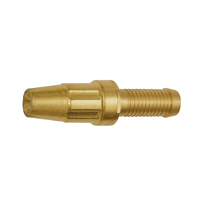 GEKA spray nozzle with hose connector, bright brass, I.D. 25