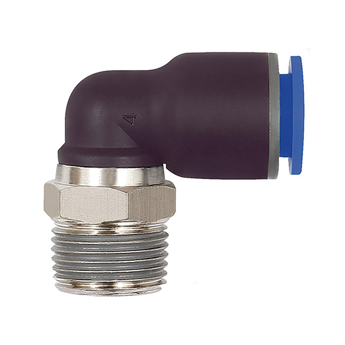 Push-in L-fitting »Blue Series«, rotating, R 1/2 o.