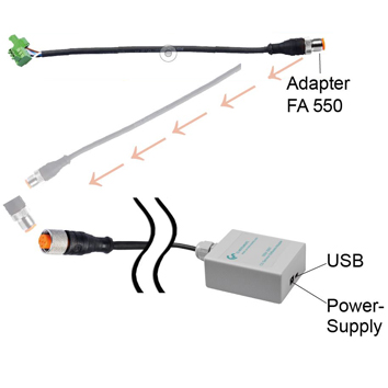 [0554 2007] CS INSTRUMENTS CS Service Software inkl. PC Anschluss Set für FA500/510/515 /VA 5xx Sensoren