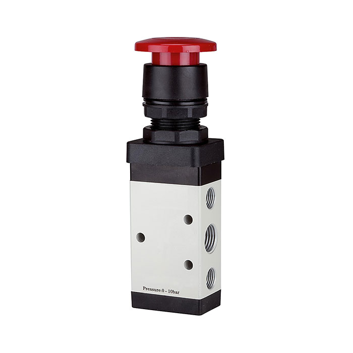 5/2-way valve, manual »M5« Palm button, monostable, G 1/8