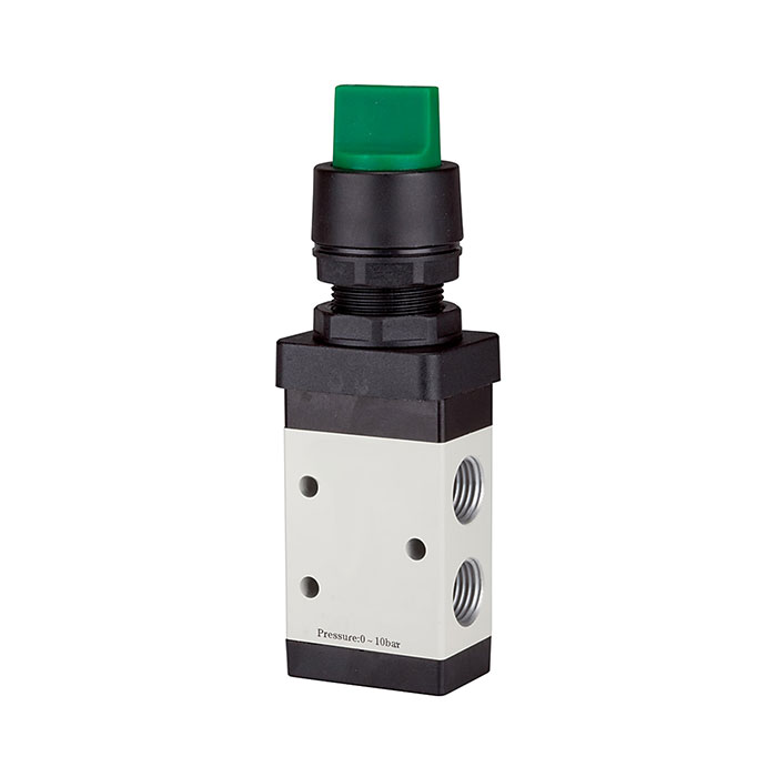 3/2-way valve, manual »M3« Rotating handle, NC, monostable, G 1/8