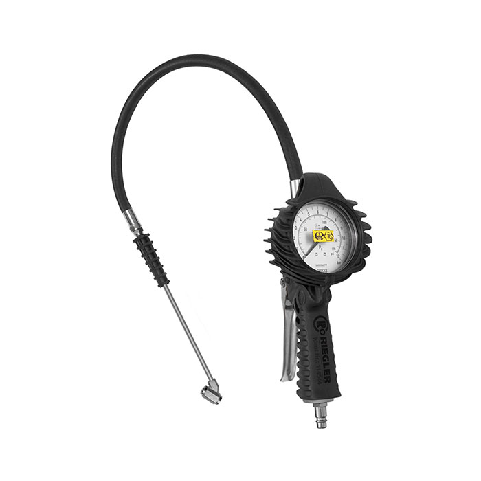 Standard manual tyre gauge, garage connector, Calibrated 0-12 bar