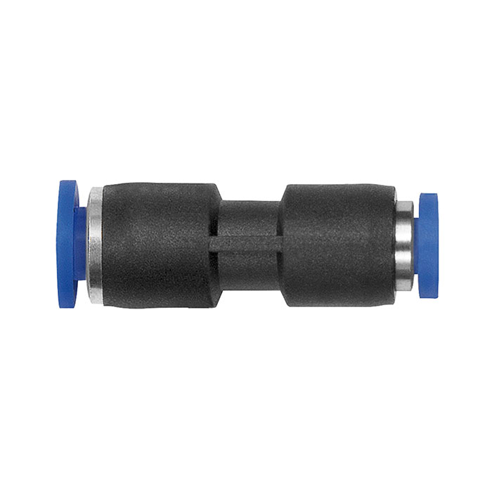 Straight push-in connector »Blue Series« mini, red., hose Ø 4/3