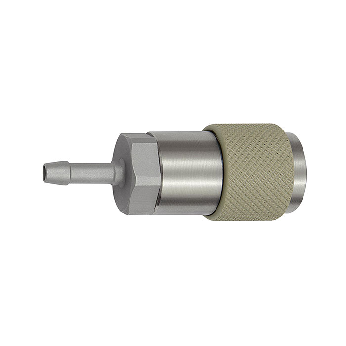 Captive swivel safety coupling I.D. 6, ISO 6150 C, I.D. 10, gray