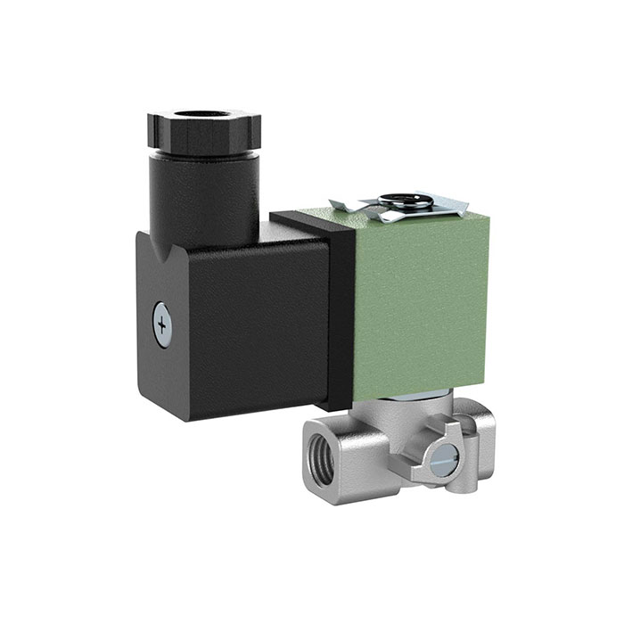 3/2-way solenoid valve stainless steel, NC, 230VAC,50-60Hz, G 1/8